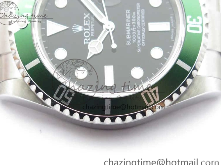 0512 Neat Submariner 16610 LV Green No Rehaut Engraving 904L Steel ARF1:1 Best Edition on SS Bracelet SH 2955